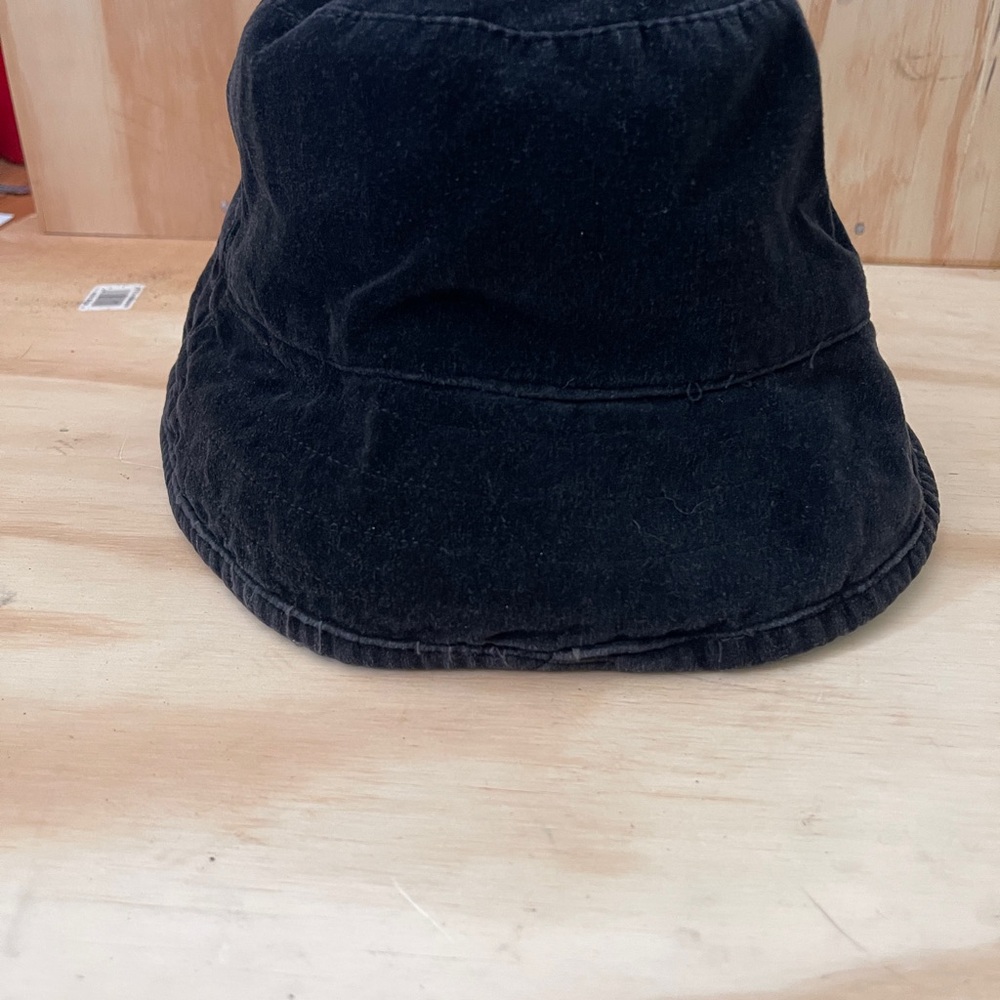 Importina Vintage Black Velvet Bucket Hat 100% Cotton